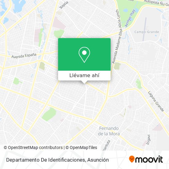 Mapa de Departamento De Identificaciones