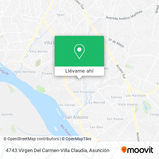 Mapa de 4743 Virgen Del Carmen-Villa Claudia