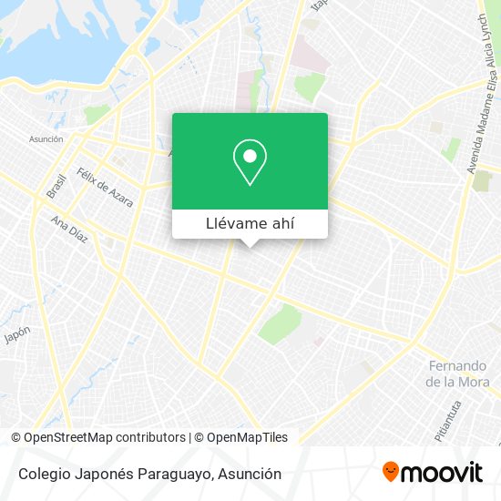 Mapa de Colegio Japonés Paraguayo
