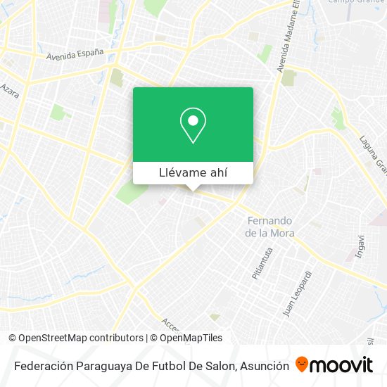 Mapa de Federación Paraguaya De Futbol De Salon