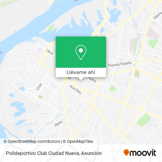 Mapa de Polideportivo Club Ciudad Nueva