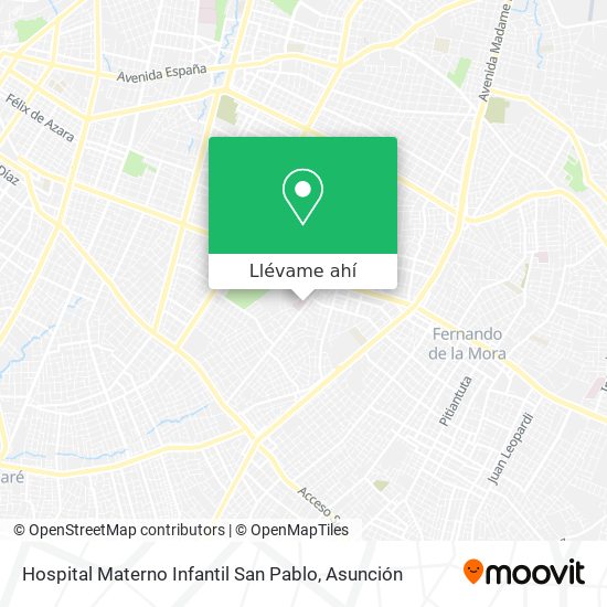 Mapa de Hospital Materno Infantil San Pablo