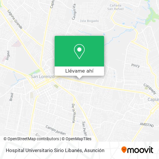 Mapa de Hospital Universitario Sirio Libanés