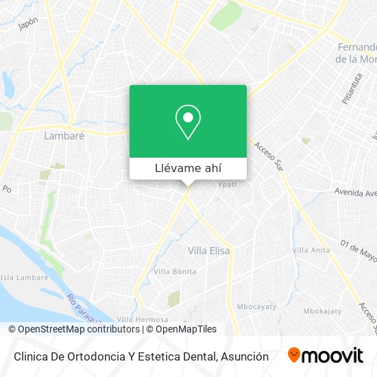 Mapa de Clinica De Ortodoncia Y Estetica Dental