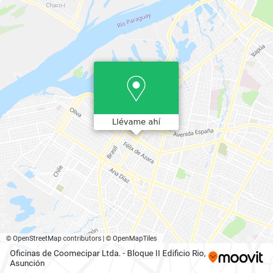 Mapa de Oficinas de Coomecipar Ltda. - Bloque II Edificio Rio