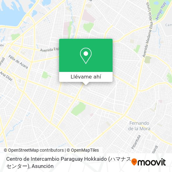Mapa de Centro de Intercambio Paraguay Hokkaido (ハマナスセンター)