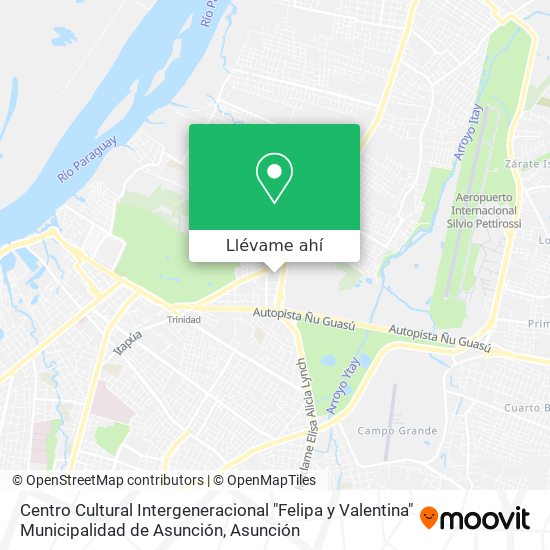 Mapa de Centro Cultural Intergeneracional "Felipa y Valentina"  Municipalidad de Asunción