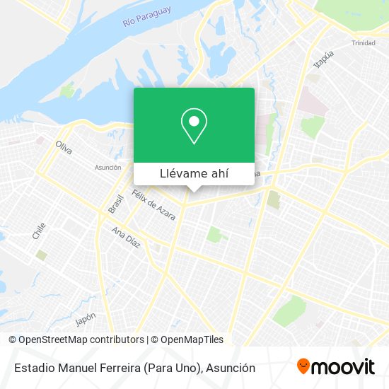 Mapa de Estadio Manuel Ferreira (Para Uno)