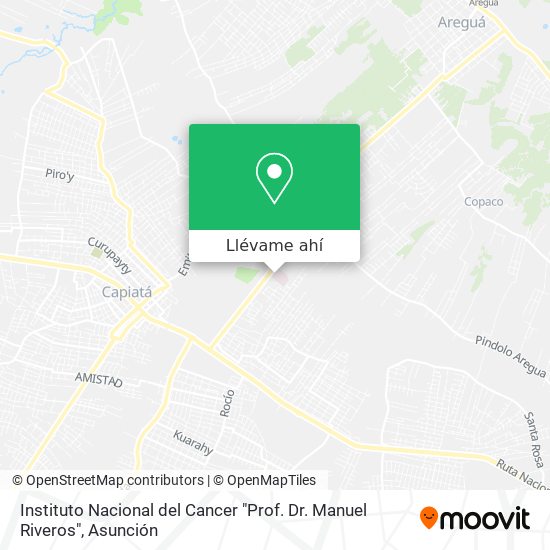 Mapa de Instituto Nacional del Cancer "Prof. Dr. Manuel Riveros"
