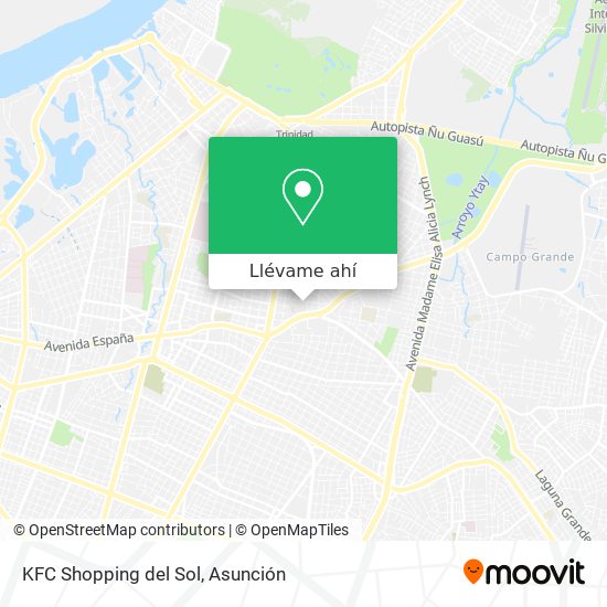 Mapa de KFC Shopping del Sol