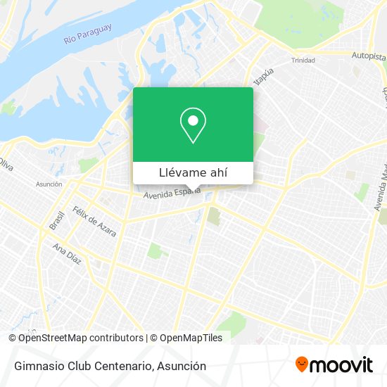 Mapa de Gimnasio Club Centenario