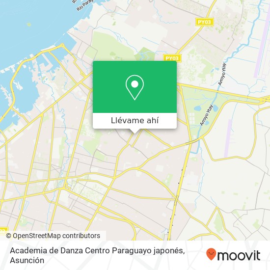 Mapa de Academia de Danza Centro Paraguayo japonés