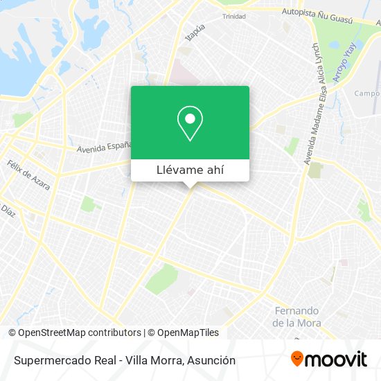 Mapa de Supermercado Real - Villa Morra