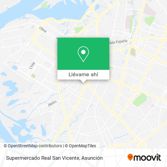 Mapa de Supermercado Real San Vicente