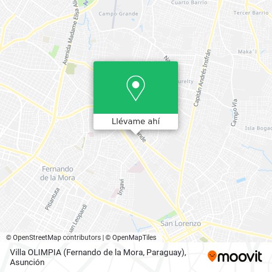 Mapa de Villa OLIMPIA (Fernando de la Mora, Paraguay)