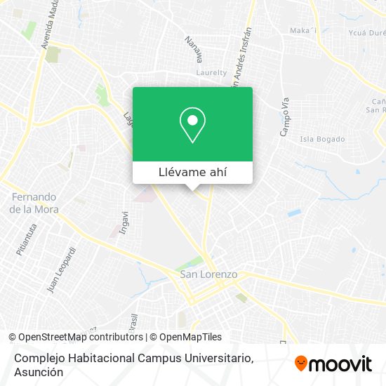 Mapa de Complejo Habitacional Campus Universitario