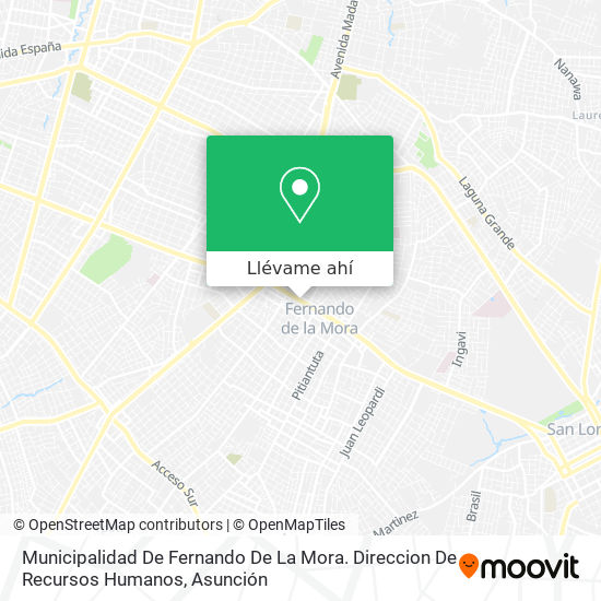 Mapa de Municipalidad De Fernando De La Mora. Direccion De Recursos Humanos