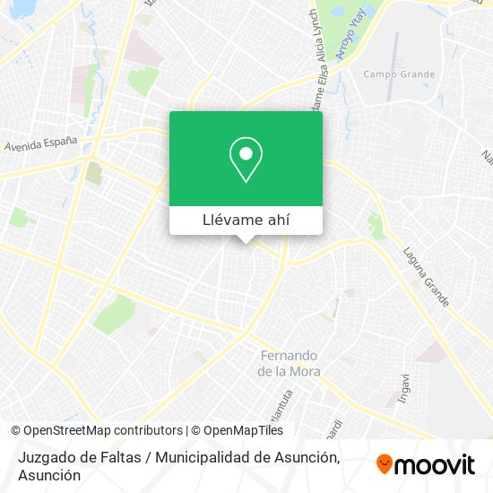 Mapa de Juzgado de Faltas / Municipalidad de Asunción