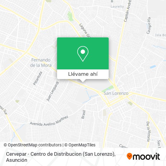 Mapa de Cervepar - Centro de Distribucion (San Lorenzo)