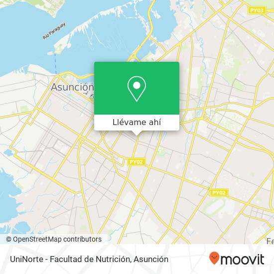 Mapa de UniNorte - Facultad de Nutrición