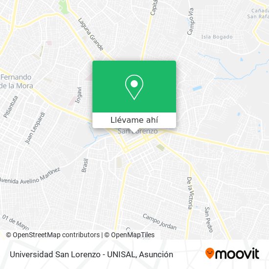 Mapa de Universidad San Lorenzo - UNISAL