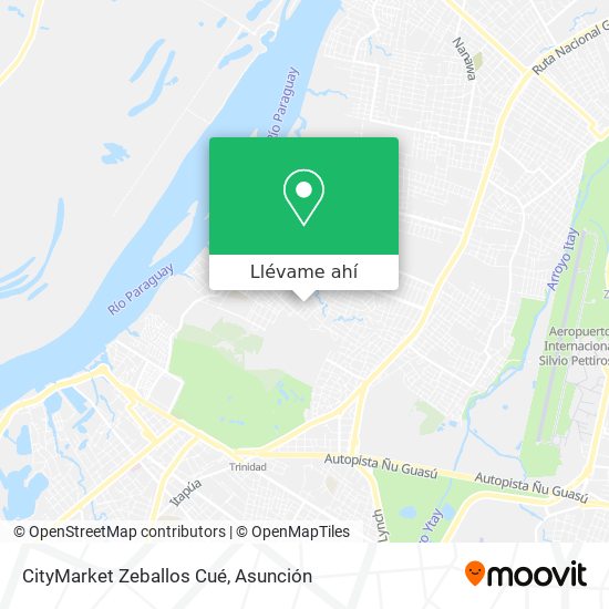Mapa de CityMarket Zeballos Cué