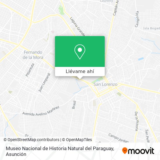 Mapa de Museo Nacional de Historia Natural del Paraguay