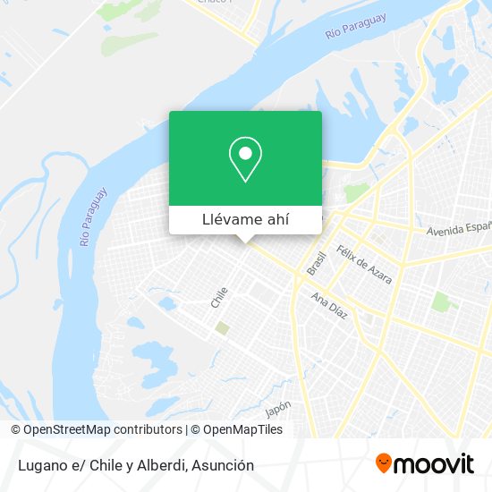 Mapa de Lugano e/ Chile y Alberdi