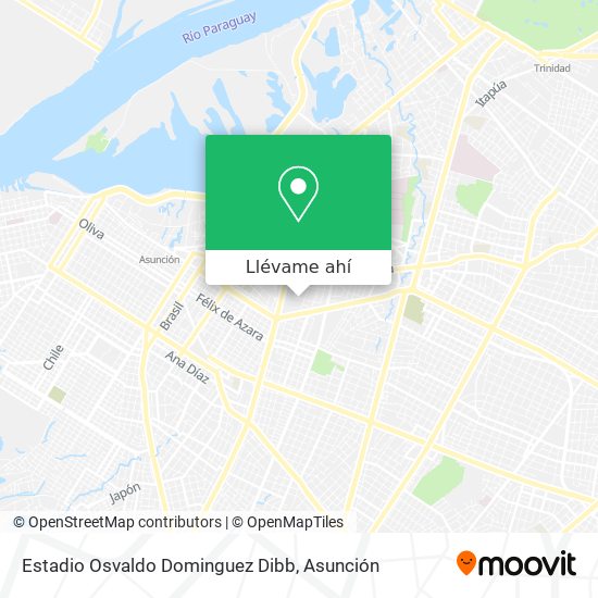 Mapa de Estadio Osvaldo Dominguez Dibb