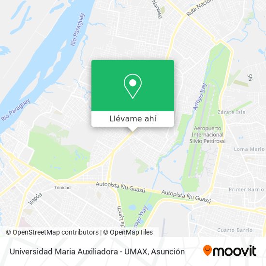 Mapa de Universidad Maria Auxiliadora - UMAX