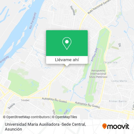 Mapa de Universidad María Auxiliadora -Sede Central