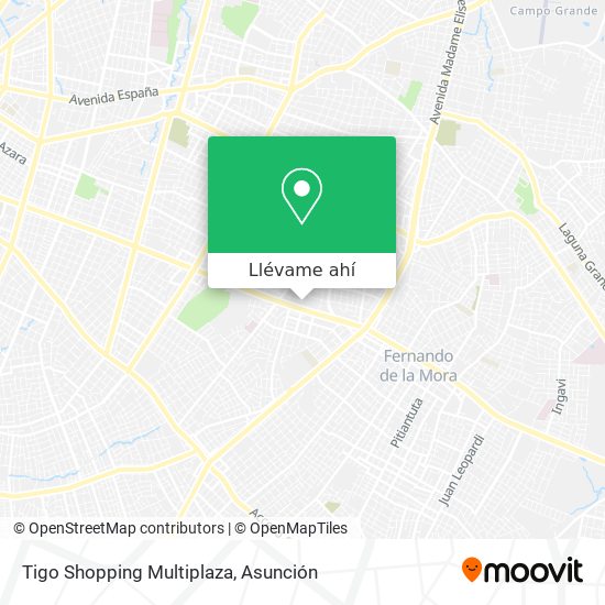 Mapa de Tigo Shopping Multiplaza