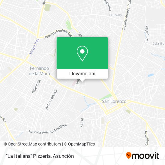 Mapa de "La Italiana" Pizzería