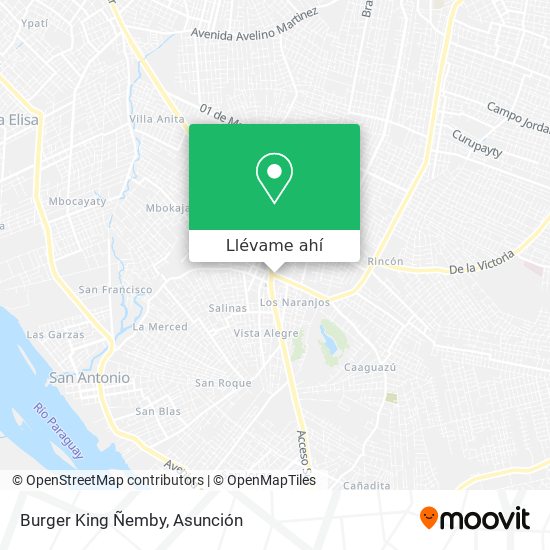 Mapa de Burger King Ñemby