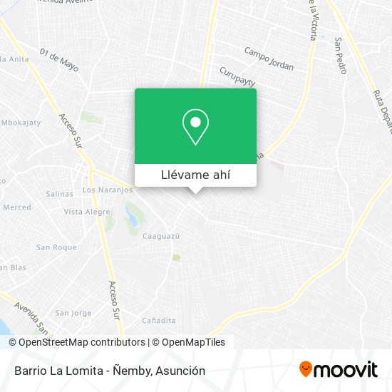 Mapa de Barrio La Lomita - Ñemby