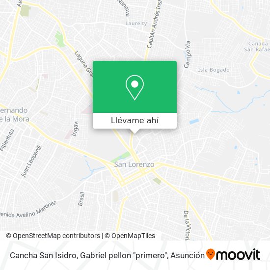 Mapa de Cancha San Isidro, Gabriel pellon "primero"