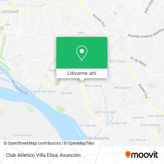 Mapa de Club Atletico Villa Elisa