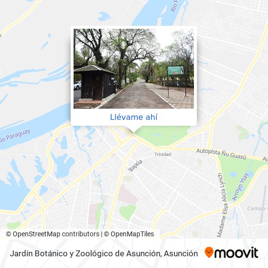Mapa de Jardín Botánico y Zoológico de Asunción