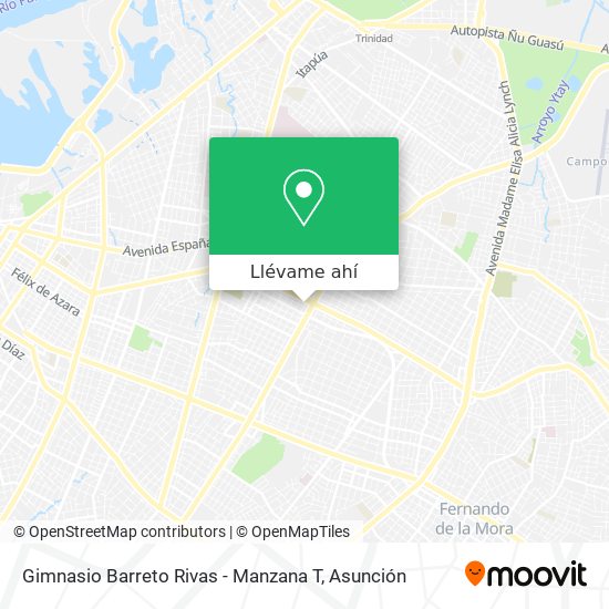 Mapa de Gimnasio Barreto Rivas - Manzana T