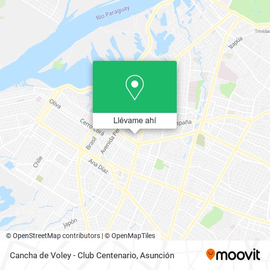 Mapa de Cancha de Voley - Club Centenario