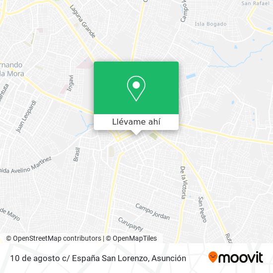 Mapa de 10 de agosto c/ España San Lorenzo