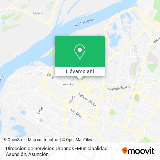 Mapa de Dirección de Servicios Urbanos -Municipalidad Asunción