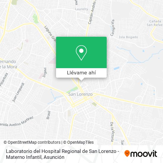 Mapa de Laboratorio del Hospital Regional de San Lorenzo - Materno Infantil