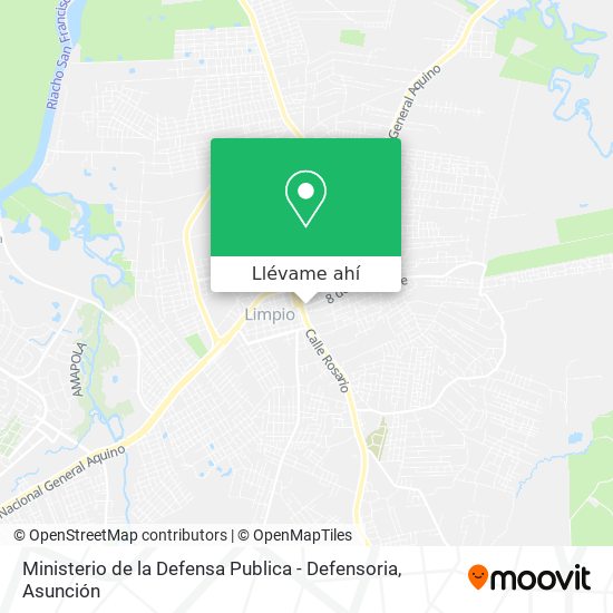 Mapa de Ministerio de la Defensa Publica - Defensoria