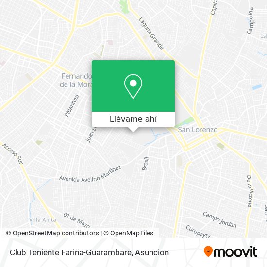 Mapa de Club Teniente Fariña-Guarambare