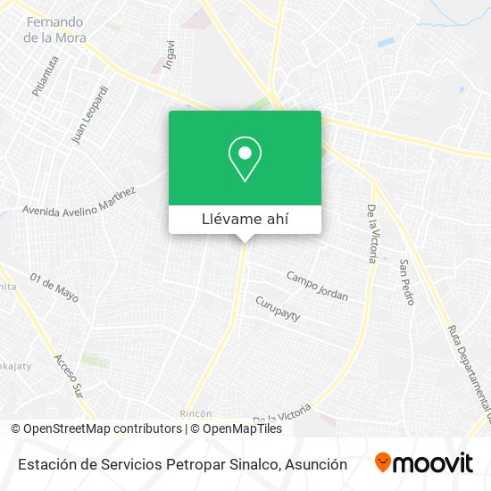 Mapa de Estación de Servicios Petropar Sinalco