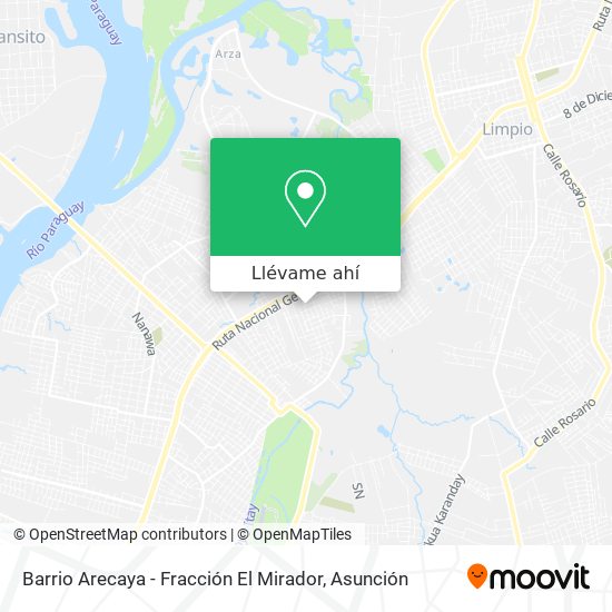Mapa de Barrio Arecaya - Fracción El Mirador
