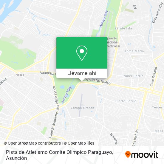 Mapa de Pista de Atletismo Comite Olimpico Paraguayo