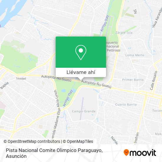 Mapa de Pista Nacional Comite Olimpico Paraguayo