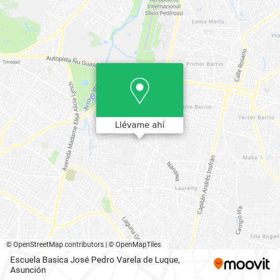 Mapa de Escuela Basica  José Pedro Varela de Luque